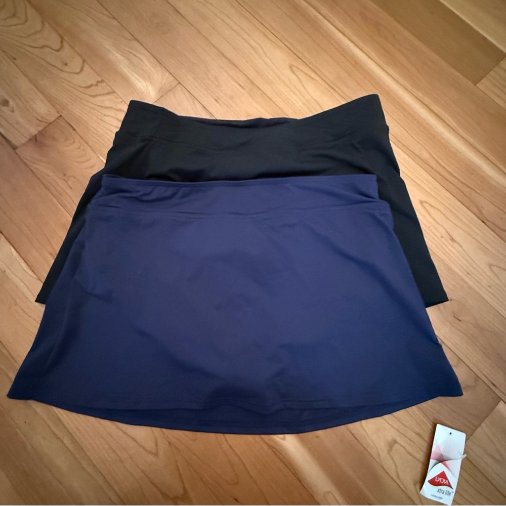 Lands End Women's Petite Tummy Control Swim Skirt Swim Bottoms